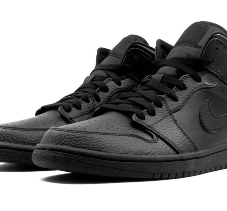 Nike Sko Air Jordan 1 Mid Triple Sort